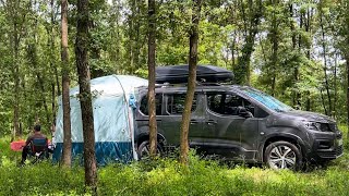 YENİ CAMPER İLE KAMP  DECATHLON GÖLGELİK  RİFTER BERLİNGO COMBO PROACE vanlife diy camperbox [upl. by Olodort724]