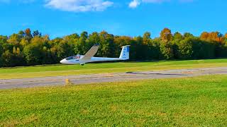 Soaring Skies RolladenSchneider LS4b Glider Takes Off from Randal Airport [upl. by Mathilda7]