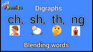 Digraphs ch sh th ng Blending words Two letters make one sound Joining words Consonant digraphs [upl. by Toback]