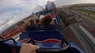 The Big One Pepsi Max at Blackpool Pleasure beach on ride POV [upl. by Sokin]