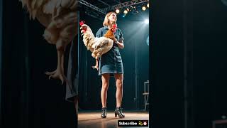 Woman performs fusion with hen on AGT AGT performance magic [upl. by Ardnalak]