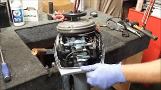 1977 Evinrude 4 HP Body Repair and Paint Stripping [upl. by Latnahs]