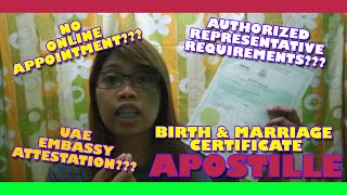 PAANO MAGPA APOSTILLE 2023  NO APPOINTMENT  AUTHORIZED REPRESENTATIVE  BIRTH AND MARRIAGE CERT [upl. by Ellerrad]