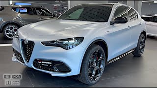 New Alfa Romeo Stelvio Q4 Competizione Matt Moonlight Grey Color 2024 [upl. by Anwahsat305]