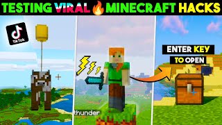 Trying Viral TikTok Hacks in Minecraft They WORKED [upl. by Ardnasela]