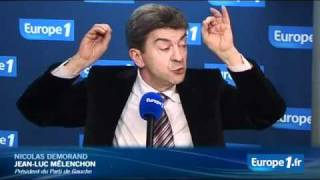 Clash Mélenchon Demorand quotMe pointez pas du doigt quot Europe1 [upl. by Wesa265]