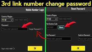 how to change 3rd link in game password in pubg mobile  change password by link mail  pubg mobile [upl. by Aihsek]