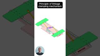 Principle of linkage clamping cad working mechanism gripper 3ddesign engineering solidworks [upl. by Sacrod]