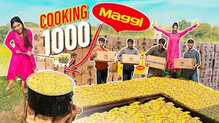 1000 Packet Maggi Noodles Cooked By Muskan Sharma  Village Style Cooking At one time [upl. by Eelirak]