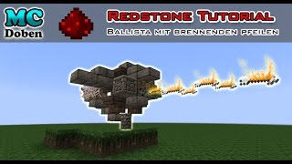 Minecraft Redstone Tutorial 4  Ballista mit brennenden Pfeilen [upl. by Inacana]