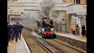 34046 Braunton  The Christmas Golden Arrow  Bearsted Lenham amp Redhill  Sat 16th December 2023 [upl. by Alyakim]