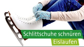 EislaufTutorial Schlittschuhe richtig schnüren [upl. by Noiram]