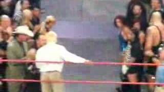 RIC FLAIR FINAL FAREWELL EXIT FROM RING STAGE 33108 [upl. by Iborian]