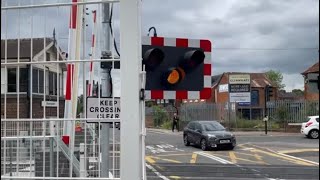 Wokingham station level crossing Berkshire [upl. by Putnem401]