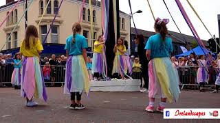 Maypole Dance Holywood County Down traditional N Irish event scenery and music [upl. by Leitman515]