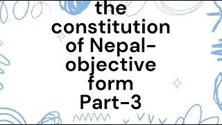 constitution of Nepal part 3 [upl. by Nguyen]