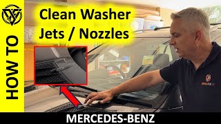 Mercedes Windscreen Washer Jet Not Working  How to Fix for Free [upl. by Volotta]