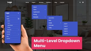 MultiLevel Dropdown Menu using Html Css amp Javascript  Responsive [upl. by Anaeda]