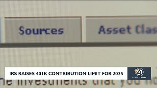 IRS raises 401k contribution limit for 2025 [upl. by Calvin]