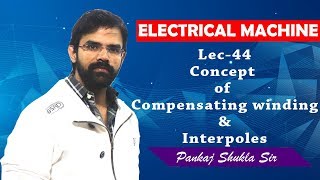 Lec 44 Concept of Compensating Winding and Interpoles [upl. by Tserof]