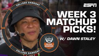 Dawn Staley predicts South Carolina to win by TWO touchdowns over LSU 👀  College GameDay [upl. by Attevaj98]