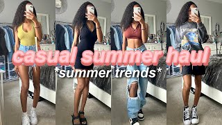 CASUAL SUMMER TRY ON HAUL ft URBAN OUTFITTERS summer trends 2021 [upl. by Carder284]