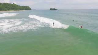 Surfing at Cocles Beach Puerto Viejo Costa Rica [upl. by Bunny626]