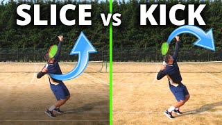 Slice Serve vs Kick Serve In Tennis  How and When To Hit Each One [upl. by Aliuqahs]