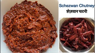 Schezwan Chutney Recipe  शेज़वान चटनी रेसिपी  Chinese Spicy Chutney  How to make Schezwan Chutney [upl. by Arbed]