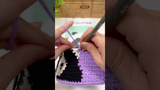 how to crochet a small bag 작은 가방 코바늘 뜨개질 방법 小さなバッグのかぎ針編み küçük bir çanta nasıl örülür crochetbag [upl. by Teiv]