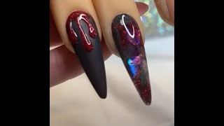 Beginner Acrylic Nails  Spooky Bloody Dimensional Nail Art Tutorial [upl. by Zosima564]