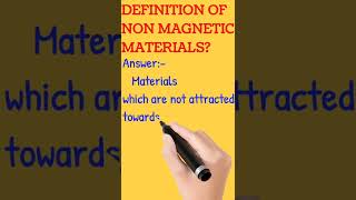 Definition of Non Magnetic materials definition shorts [upl. by Yusem]