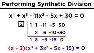 Solving HigherDegree Polynomials by Synthetic Division and the Rational Roots Test [upl. by Rust]