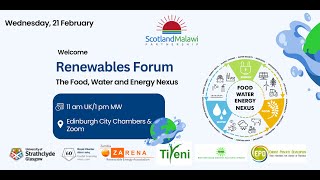 Renewables Forum  The Food Water and Energy Nexus [upl. by Shell817]