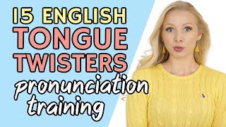 Can YOU say these 15 English Tongue Twisters for Speaking amp Pronunciation Training Free PDF amp Quiz [upl. by Rufina]