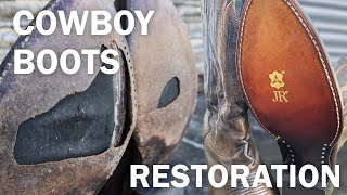 Cowboy Boot Restoration  Boots Get a TOTAL Makeover [upl. by Cleti]