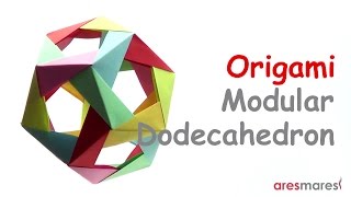 Origami Dodecahedron easy  modular [upl. by Intisar]