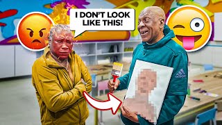 OLD COUPLE DRAW EACH OTHER CHALLENGE HILARIOUS [upl. by Introk887]