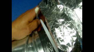 Attaches nylon ties to flex duct [upl. by Arykat]