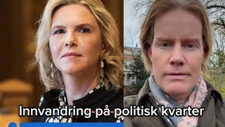 Innvandringsdebatt – Sylvi Listhaug og Tonje Brenna på politisk kvarter nrk 11 november 2024 [upl. by Atirehs]