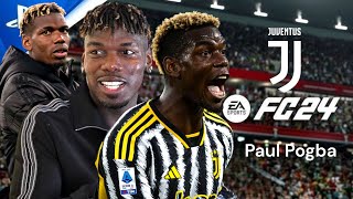 FC 24  HOW TO MAKE PAUL POGBA WITH FC 25 STATS  ANIMATIONS UPDATES JUVENTUS FULL BUILD [upl. by Atinel]