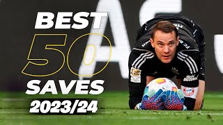 Best 50 Goalkeeper Saves 202324  HD 14 [upl. by Ellinad]