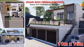 Desain Terbaru Ruko Modern Mininalis 2 Lantai  owner Bp Amin Wadaslintang Wonosobo [upl. by Harret]