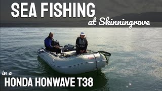 Sea Fishing at Skinningrove in a Honda Honwave T40 amp Suzuki 6HP Outboard Motor [upl. by Paula]