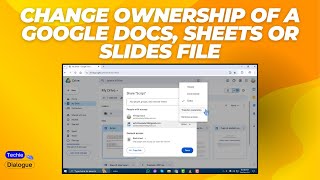 How to Change Ownership of a Google Docs Sheets or Slides File [upl. by Ahsatin]