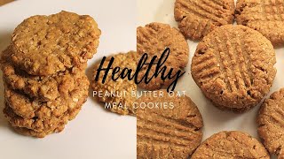 Healthy Peanut Butter Oatmeal Cookies  2 ways [upl. by Reivaj]