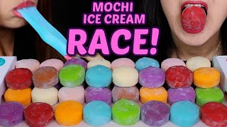 ASMR MOCHI ICE CREAM RACE soft and sticky eating sounds 모찌 아이스크림 리얼사운드 먹방 もちアイス SPEED EATING [upl. by Nivlam307]