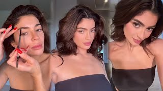 Kylie Jenner recreates 2017 glam makeup look with thick brows😘 [upl. by Joli]