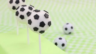 FußballWM  Fußball Cake Pops  ZitronenJoghurt Cake Pops  Soccer Cake Pops [upl. by Ilonka]