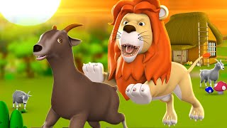 Sher aur Samajhdar Bakri 3D Animated Hindi Moral Stories for Kids शेर और बकरी कहानी Lion Goat Tales [upl. by Lymn119]